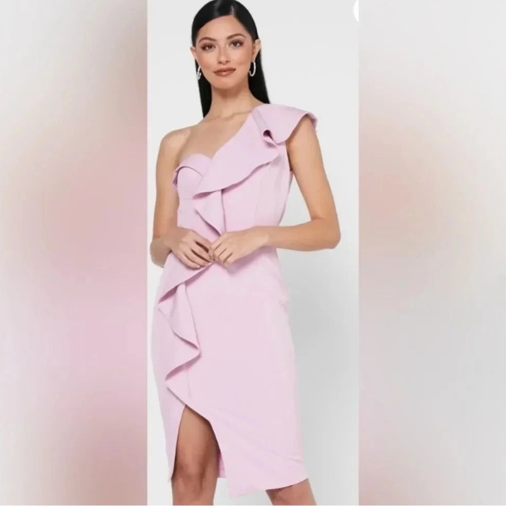 Lavish Alice Elegant Lilac One-Shoulder Dress